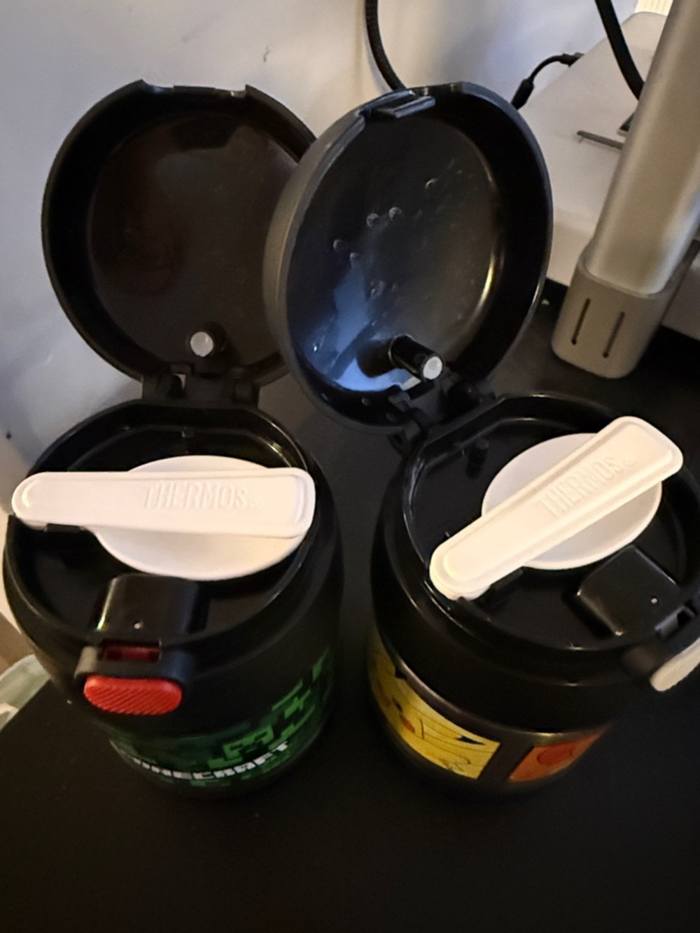 Minecraft & Pokémon Insulated Food Jars - Black with Green and Orange Panels - Picture 2 of 10